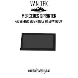 Mercedes Sprinter 170 Passenger Side Middle Solid Window FIT KIT + U TRIM 07-18