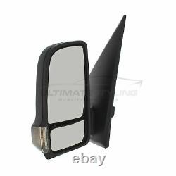 Mercedes Sprinter 2018- Door Wing Mirror Manual Black Short Arm Passenger Side