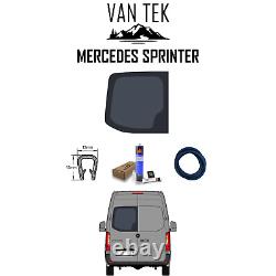 Mercedes Sprinter DRIVER Side Rear Cargo Door Window 2018 2023 KIT AND U TRIM