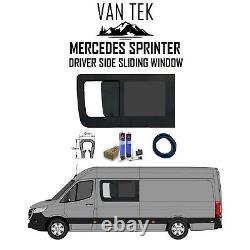 Mercedes Sprinter DRIVER Side SLIDING Opening Vent Window WITH FIT KIT + U TRIM