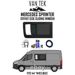 Mercedes Sprinter DRIVER Side SLIDING Opening Vent Window WITH FIT KIT + U TRIM