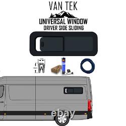 Mercedes Sprinter Driver Side Sliding BUNK Window 1000mm x 450m FIT KIT + U TRIM