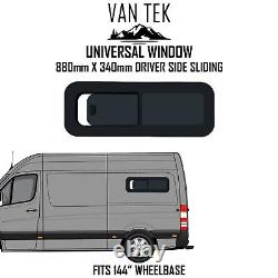 Mercedes Sprinter Driver Side Sliding BUNK Window 880 x 340mm FIT KIT AND U TRIM