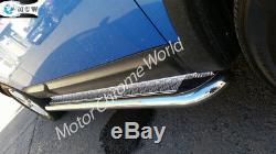Mercedes Sprinter Mwb Side Bars Steps Boards Chrome 2000-2006 Chequer Plt New