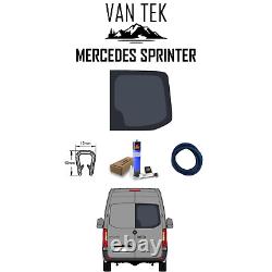 Mercedes Sprinter Passenger Side Cargo Door Window 18 23 WITH FIT KIT + TRIM