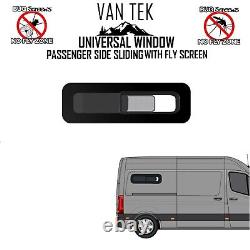 Mercedes Sprinter Passenger Side Sliding BUNK Window 790mm x 240mm + FLY SCREEN