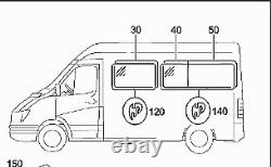 New OEM Mercedes LH Side Quarter Glass 2007-2018 Sprinter Van 144 WB 9066734409