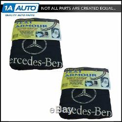 OEM Seat Towel Cover Black Terry Cloth Seat Armour w Logo Pair for Mercedes Benz