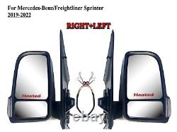 Pair Right+Left Side Power Heated Mirror For Mercedes/Freightliner Sprinter 2019