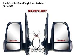 Pair Right and left Side Door Mirror for Mercedes/Freightliner Sprinter2019-2022