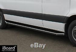 Polished 6 iBoard Side Step Bar Fit 10-19 Dodge Mercedes-Benz Sprinter