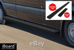 Premium 5 Black iBoard Side Steps Fit 10-19 Dodge / Mercedes-Benz Sprinter