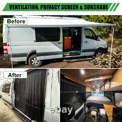 Rear+ Side Door Magnetic Sprinter Van Bug Screen for Mercedes-Benz Mid High Roof