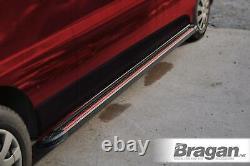 Running Boards BLACK For 2014 2018 Mercedes Sprinter MWB Van Side Steps Skirts