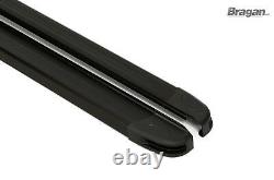 Running Boards BLACK For 2014 2018 Mercedes Sprinter MWB Van Side Steps Skirts