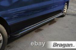 Running Boards BLACK For 2014 2018 Mercedes Sprinter MWB Van Side Steps Skirts