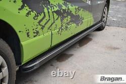 Running Boards BLACK For 2014 2018 Mercedes Sprinter MWB Van Side Steps Skirts