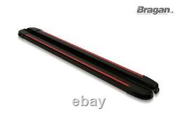 Running Boards BLACK For 2014 2018 Mercedes Sprinter MWB Van Side Steps Skirts