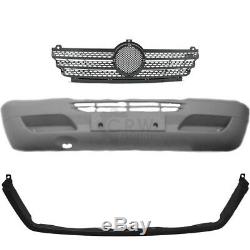Set Bumper Front Grey Incl. Grill Holder Mercedes Sprinter 901-905 Year 00-06