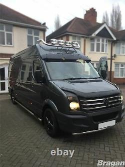 Side Bars + 3 Step Pads Round Ends To Fit Mercedes Sprinter 2014 2018 MWB