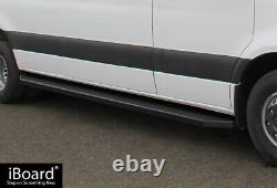 Stain Black 6 iBoard Side Step Nerf Bar Fit 10-18 Dodge Mercedes-Benz Sprinter