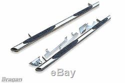 To Fit 06 14 Mercedes Sprinter MWB Side Bars Steps Pads x4 Tapered Ends