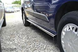 To Fit 06-14 Mercedes Sprinter SWB Van Stainless Steel Side Bars Tubes + LEDs x5