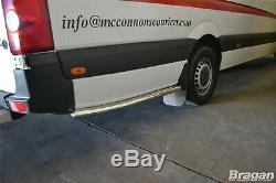 To Fit 14-18 L4 ELWB Mercedes Sprinter Stainless Steel Rear Of Wheel Side Bar