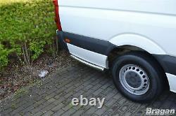 To Fit 2006-2014 L3 MWB LWB Mercedes Sprinter Stainless Rear of Wheel Side Bar
