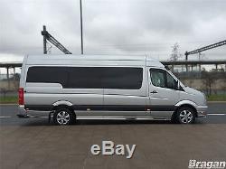 To Fit 2006 2014 Mercedes Sprinter MWB Steel Side Bars Steps Pads Tubes Skirts