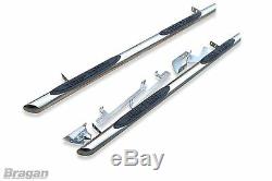 To Fit 2014 2018 Mercedes Sprinter MWB Side Bars Steps Pads x4 Tapered Ends