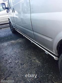 To Fit 2018+ Mercedes Sprinter MWB Stainless Steel Side Skirts Bars Tubes Van