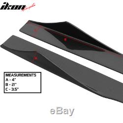Universal 81 Inches Side Skirts Extension Splitter Carbon Fiber CF