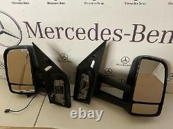X2 Genuine Mercedes sprinter Manual Long Arm Mirrors Left & Right. Fit 2006.2018