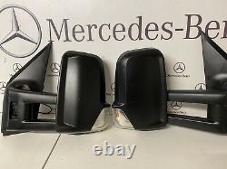 X2 Genuine Mercedes sprinter Manual Long Arm Mirrors Left & Right. Fit 2006.2018