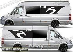 Camper Motorhome Surf Van 053 Graphiques Côté Vw Crafter Mercedes Sprinter