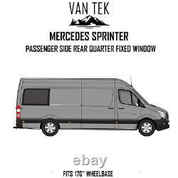 Fenêtre arrière quart solide côté passager Mercedes Sprinter 170 2007-2018