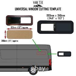 Fenêtre coulissante de côté conducteur Mercedes Sprinter 880 x 340mm KIT D'INSTALLATION ET MOULE U