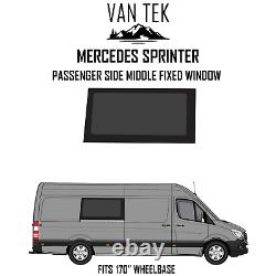 Fenêtre solide latérale passager milieu Mercedes Sprinter 170 2007-2018