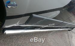 Fits À Mercedes Sprinter & Vw Crafter Chrome Side Bars 70mm 2007-2018 Moyen-wb