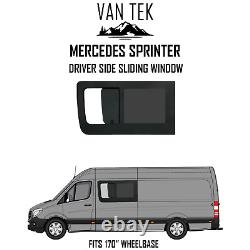 Kit de montage de fenêtre coulissante côté conducteur pour Mercedes Sprinter 144 empattement + garniture en U