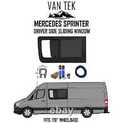 Kit de montage de fenêtre coulissante côté conducteur pour Mercedes Sprinter 170 empattement + garniture en U