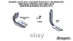 Marche-pieds noirs pour Mercedes Sprinter MWB Van 2006-2014 - Marchepieds latéraux