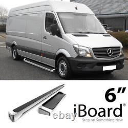 Marchepied latéral de style APS Running Board 6 pouces pour Dodge Mercedes-Benz Sprinter 10-24