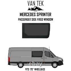 Mercedes Sprinter 170 Base de roue côté passager Fenêtre solide 2018 2023