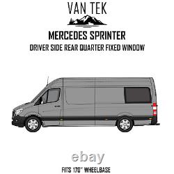 Mercedes Sprinter 170 CÔTÉ CONDUCTEUR FENÊTRE ARRIÈRE QUART DE CARROSSERIE SOLIDE 2007-2018