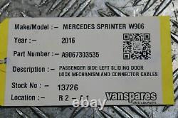 Mercedes Sprinter W906 Mécanisme De Verrouillage De Porte Coulissante Côté Passager 2010-2018