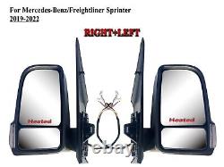 Miroir de porte latérale gauche+droite avec puissance pour Mercedes/Freightliner Sprinter 19-24