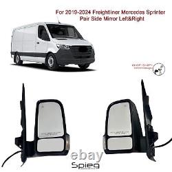 Miroir latéral jumelé pour Freightliner Mercedes Sprinter 2019-2024 avec BSM chauffant