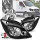 Paire De Phares Noirs/transparents Pour Dodge/mercedes-benz/freightliner Sprinter 07-13